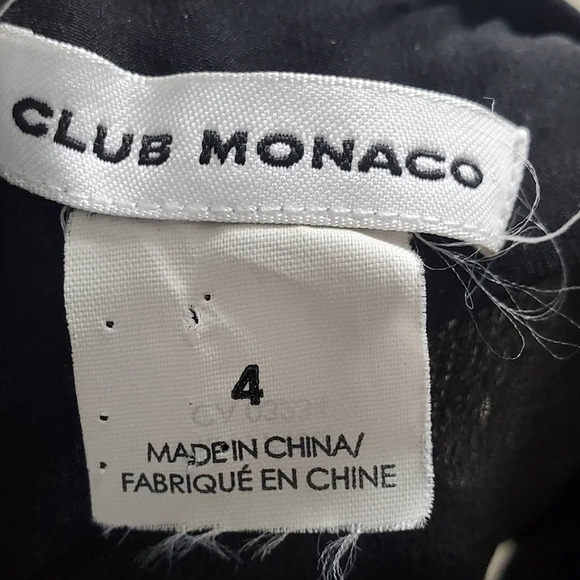 Club Monaco black silk size 4 with three-quarter sleeves - Picture 3 of 3